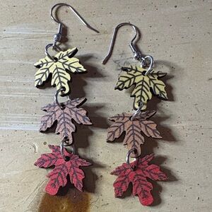 Autumn Leaf Dangle Earrings